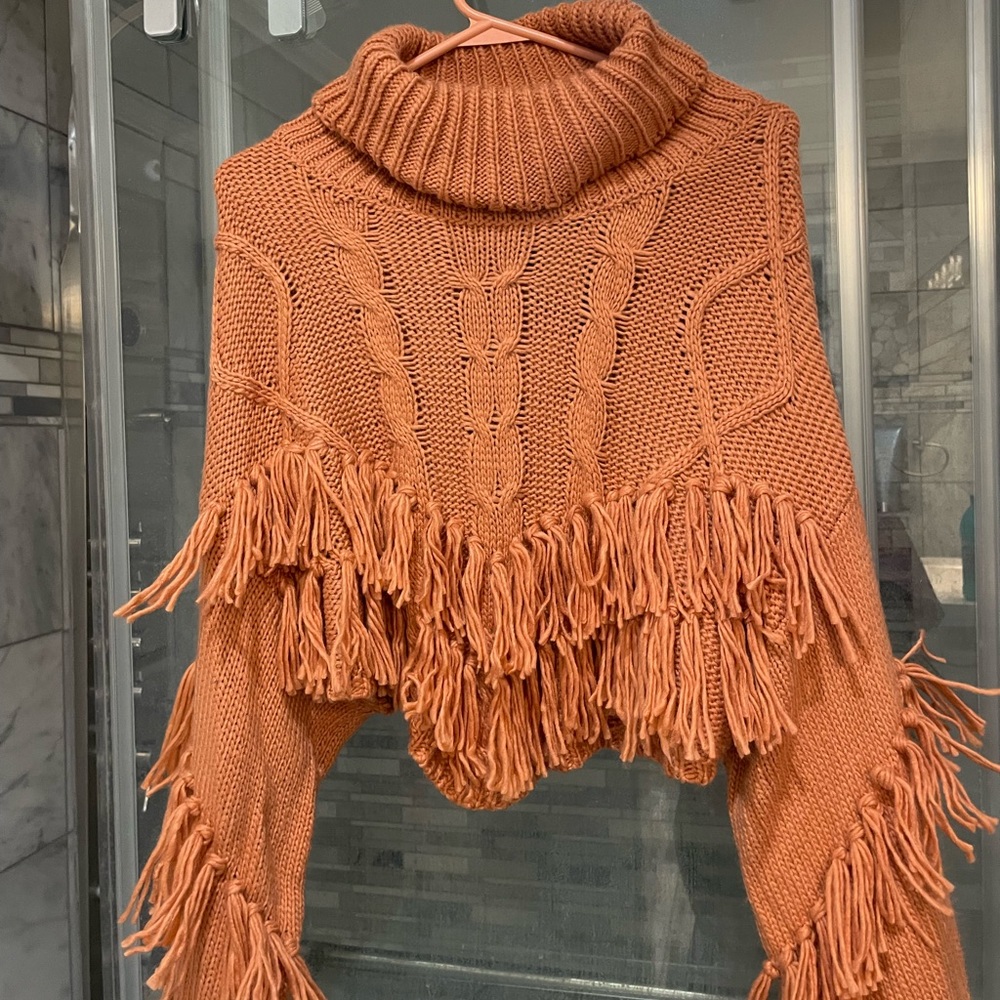 Fringe Crop Sweater